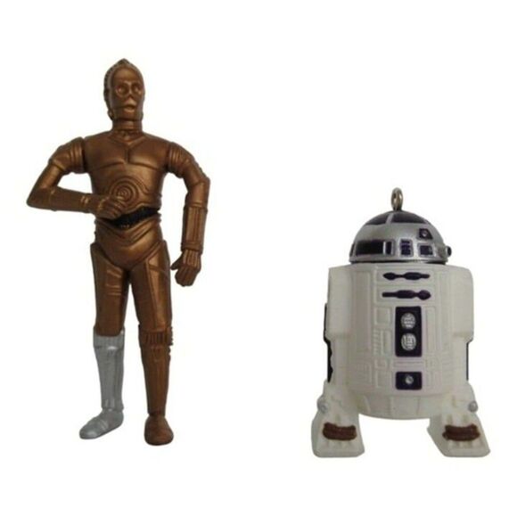 C-3PO & R2-D2 Star Wars - 1997 Hallmark Set of Two Miniature Ornaments - Picture 2 of 8